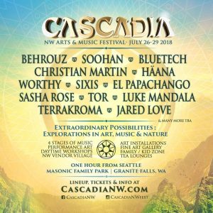 Behrouz, Soohan, Bluetech, Christian Martin, HÄANA, Worthy, Sixis, El Papachango, Sasha Rose, Tor, Luke Mandala, Terrakroma, Jared Love & more/CASCADIA FESTIVAL in Granite Falls @ Masonic Park | Granite Falls | Washington | United States