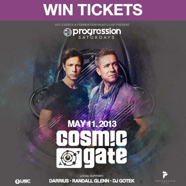 Giveaway:  Win Tickets to Cosmic Gate at Foundation