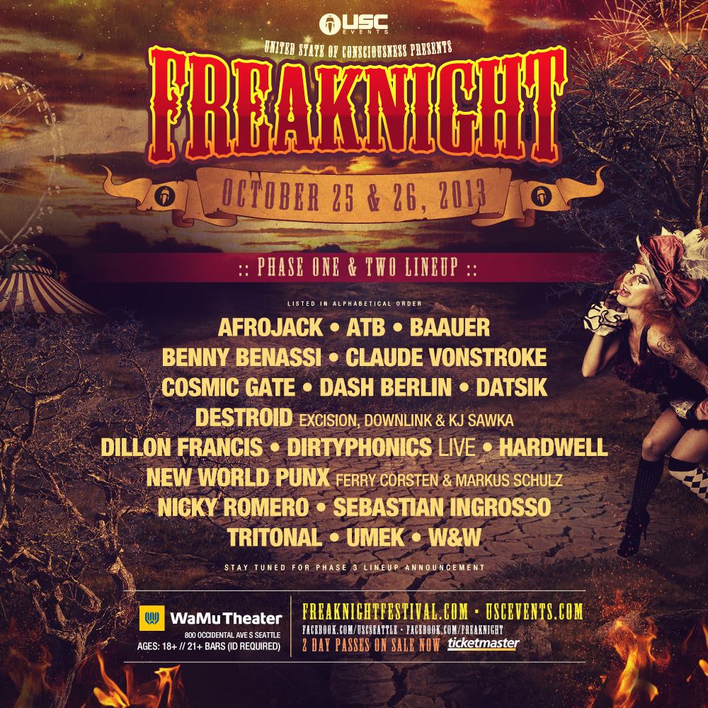 FreakNight 2013:  Phase II Lineup Announcement