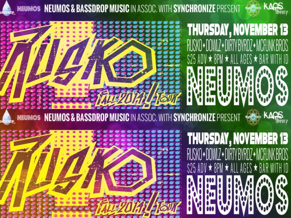 Rusko:  ! EP & Neumos Show on November 13th, 2014