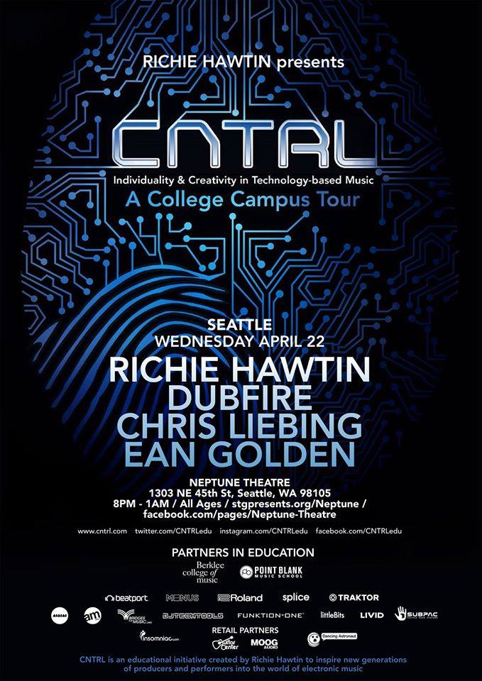 Richie Hawtin:  CNTRL Lecture & Evening Show with Dubfire