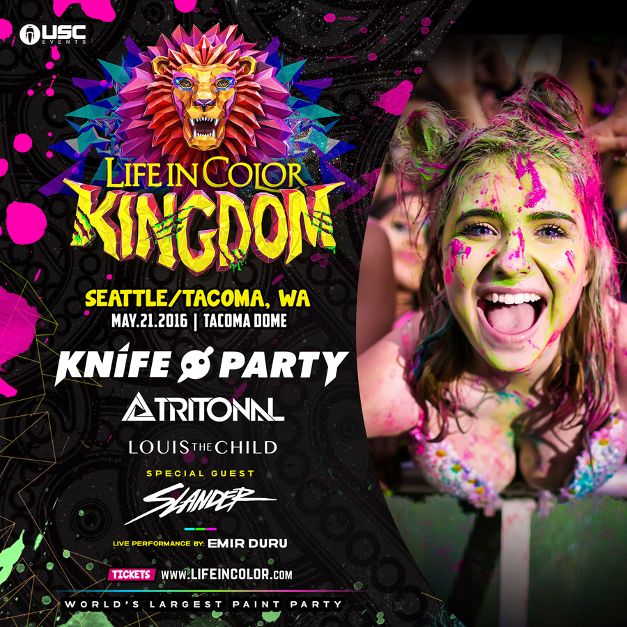 Life In Color 2016: World’s Largest Paint Party Returning to Tacoma with Knife Party & Tritonal!