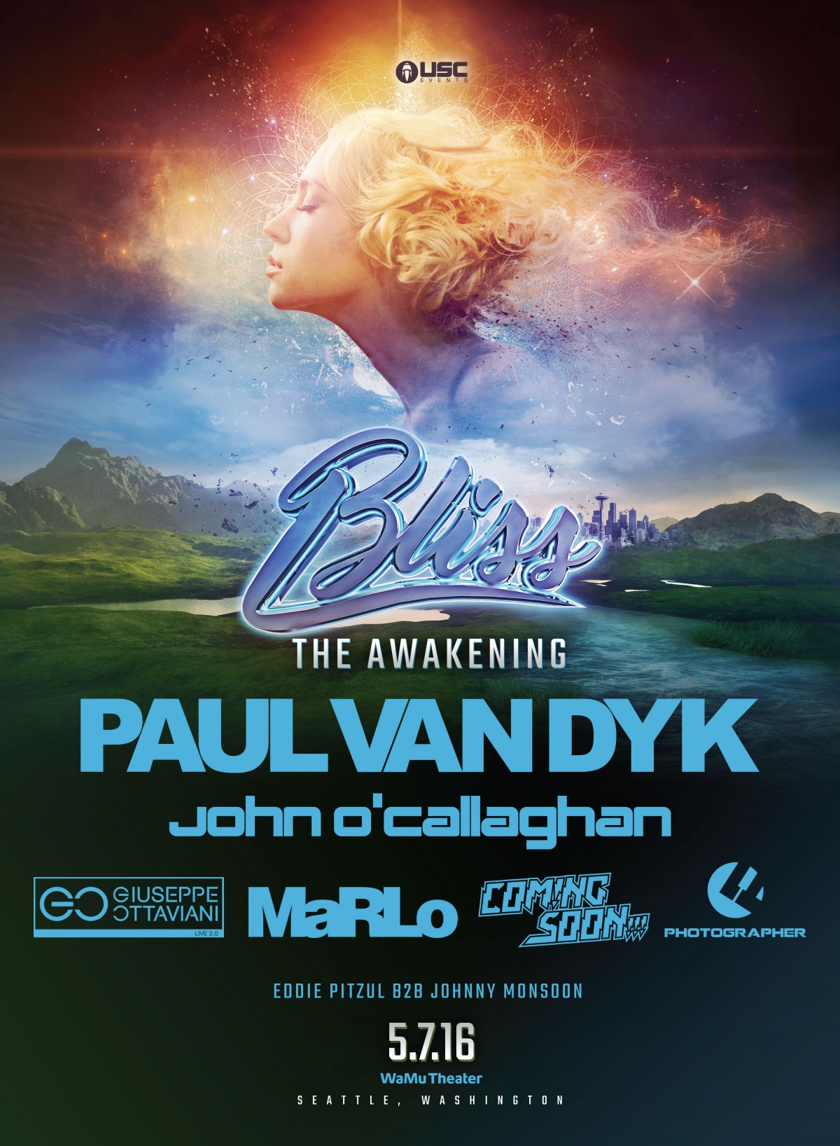 BLISS:  Paul van Dyk, John O’Callahan, Giuseppe Ottaviani & More at the WaMu Theater