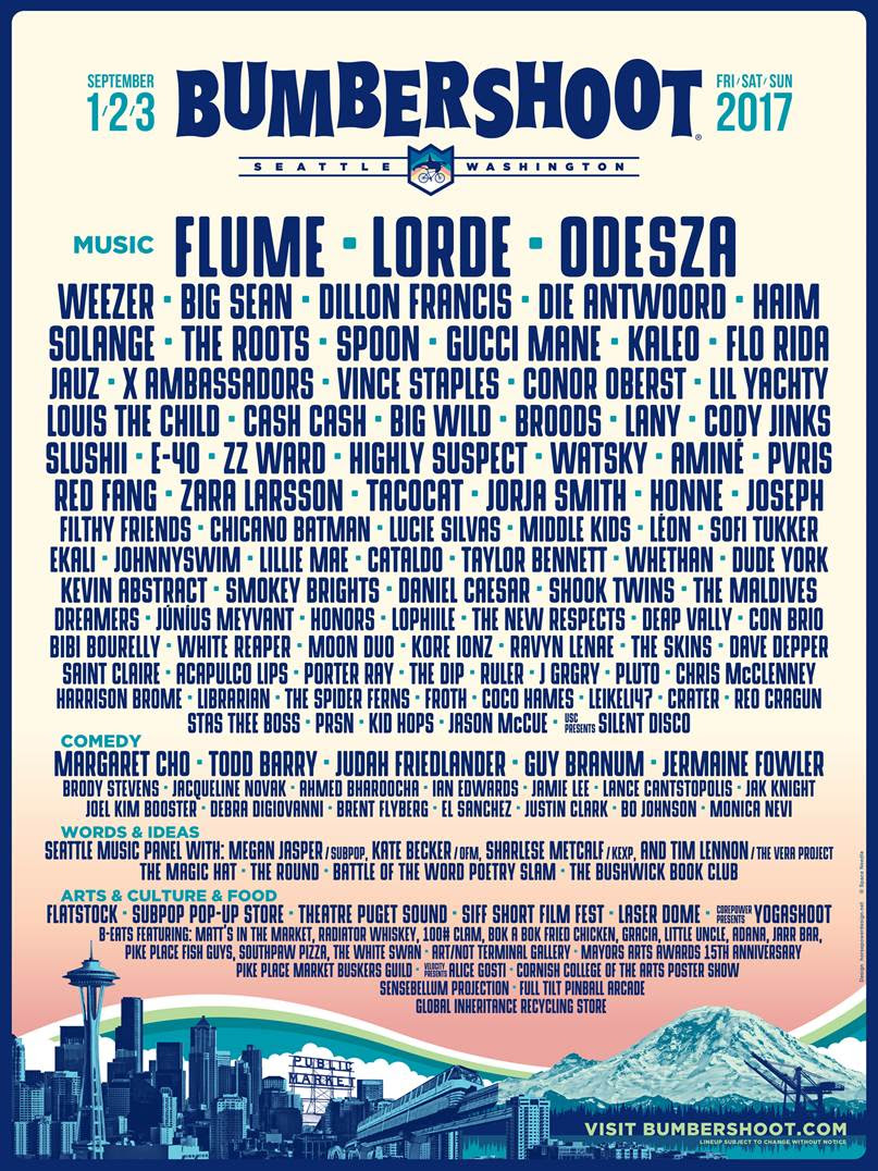 Bumbershoot 2017:  Flume, Odesza, Dillon Francis & more!