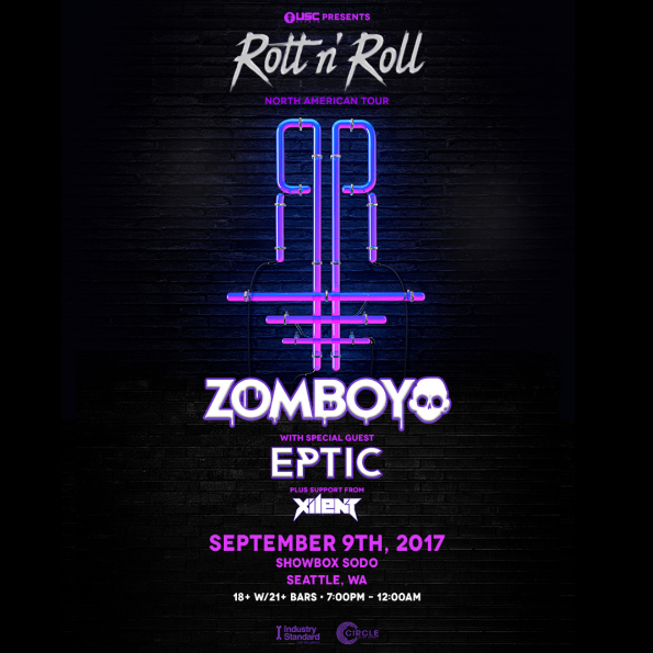 Zomboy with Eptic & Xilent at the Showbox Sodo: 2nd Show Added!