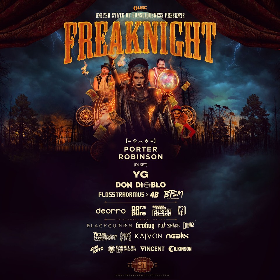 Freaknight 2019: Porter Robinson, Don Diablo, BTSM & more!
