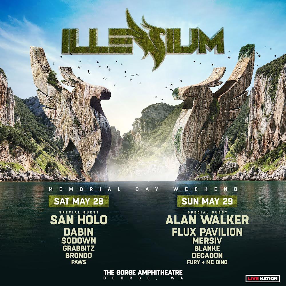 Illenium with San Holo, Alan Walker, Flux Pavilion, Dabin & more at The Gorge